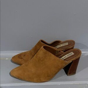 Steve Madden Women's Brown Suede Mules Sz 8